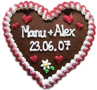 Individual Lebkuchen-Heart, 16cm