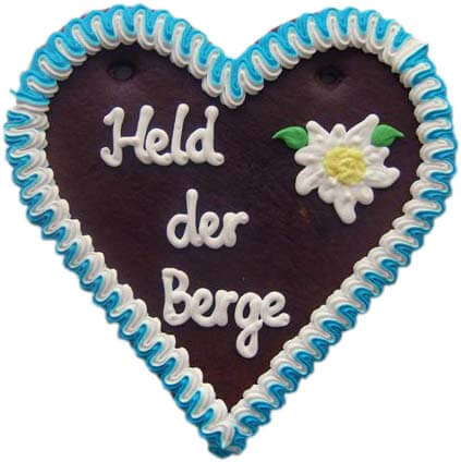 21cm Gingerbread Heart - individual