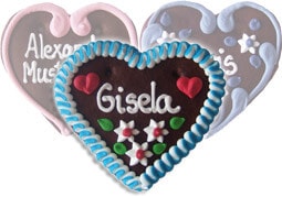 Custom Lebkuchen Heart-Place Card, 12cm