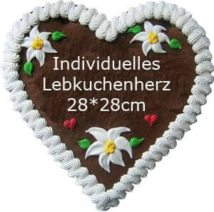 Individual Lebkuchen Heart, 28*28cm