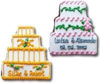 Gingerbread Weddingcake, 9 cm - Place card