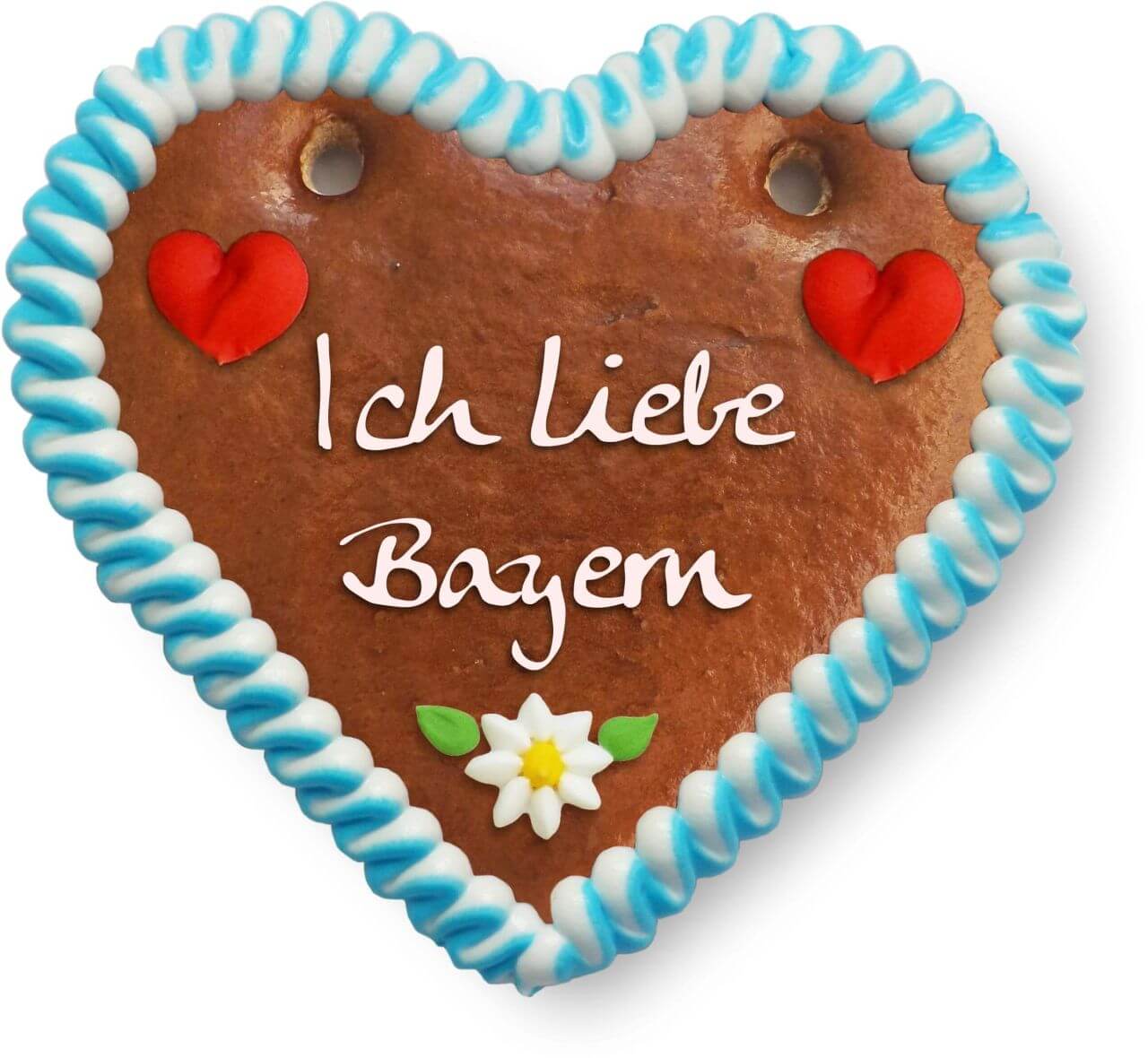 Lebkuchenherz Ich liebe Bayern 12cm LebkuchenMarkt.de