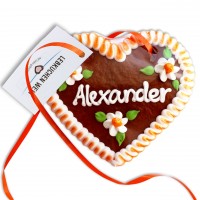 Gingerbread Heart with Attached Promotional Card