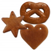 Gingerbred blank do-it-yourself set - each 5x pretzel, heart and star