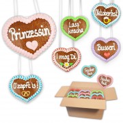 Super mini - Gingerbread Heart Mixed Box -8 cm - 30 hearts per box - various