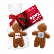 Mini gingerbread man 7cm - with edible logo and advertising card