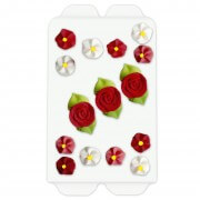 Cake decorations - Roses & Flowers, 15 parts