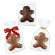 Wrapping selection of chocolate gingerbread men