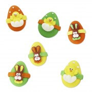 Easter egg candy decoration Bunny & Chick, 72 pieces