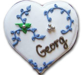Personalized Place Card Gingerbread Heart