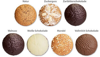 Verschiedene Elisenlebkuchen aus unserem Sortiment