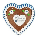 Lebkuchen-Herz mit Papier-Logo