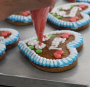 Lebkuchenherz mit Zuckerguss Schriftzug