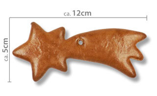 Lebkuchen Sternschnuppe Rohling 12cm