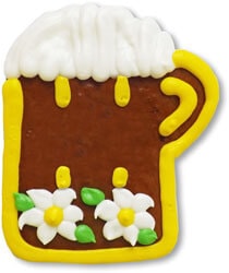 Lebkuchen Bierkrug zum selbst gestalten - Gestaltungsbeispiel 11cm