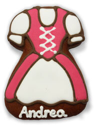 Gingerbread bavarian dress to design yourself - design example pink 11cm