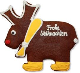 Lebkuchen Elch Rohling 22cm - Gestaltungsbeispiel