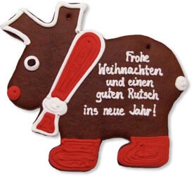 Lebkuchen Elch Rohling 42cm - Gestaltungsbeispiel