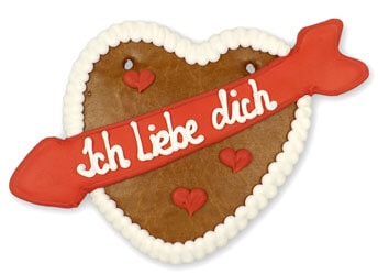 Design example - heart with arrow Gingerbread heart with an arrow to design itself - design example 11cm