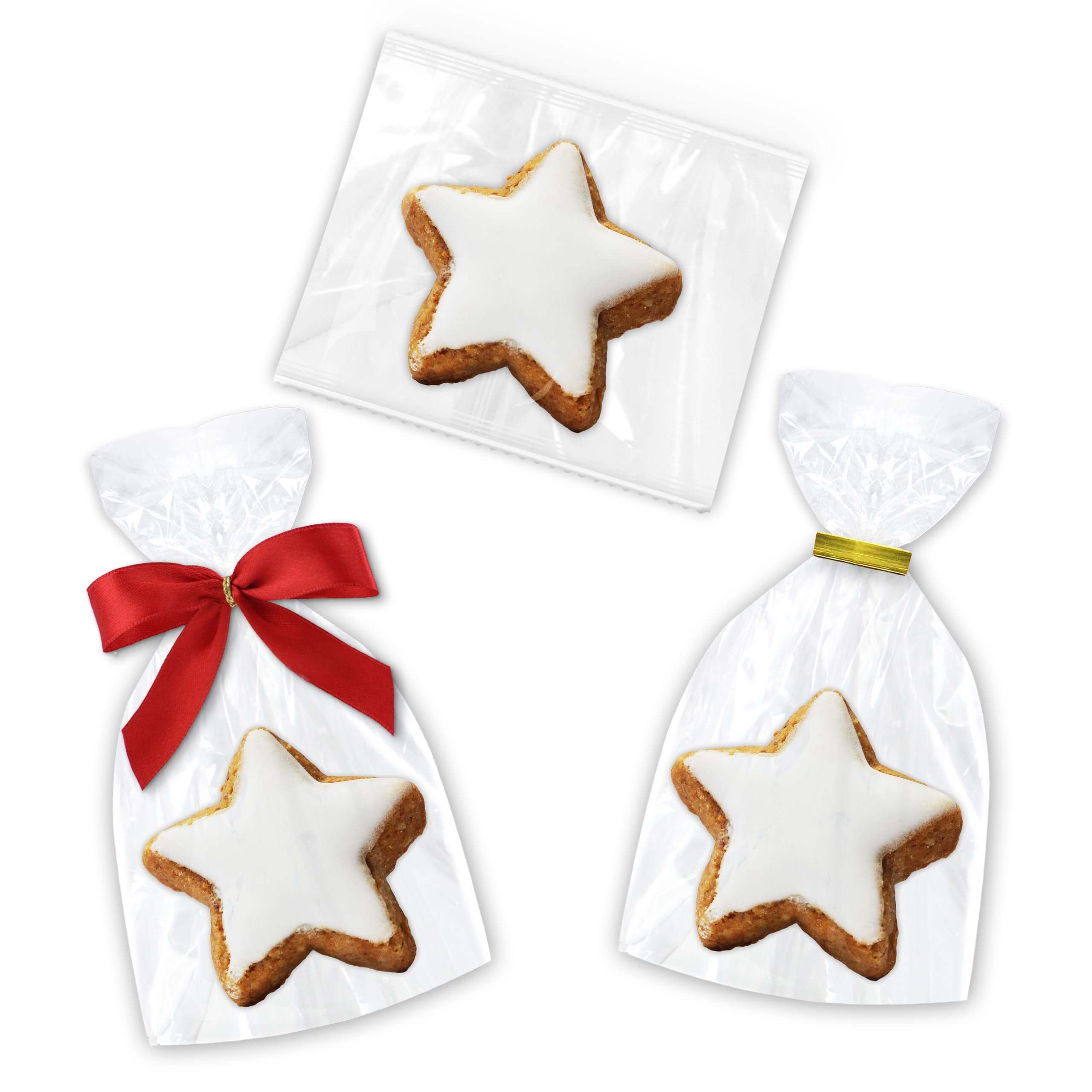 Cinnamon Star Cookie in different packaging