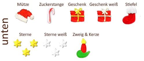 Weihnachtsdekoration Lebkuchenherz unten