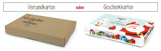 Cardboard options - 2-sided up to 30% printed or 100% full-surface all outside