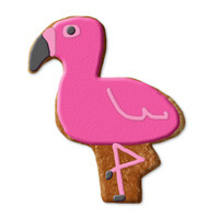 Beispiel für die Verzierung des Flamingo