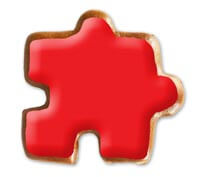 Design example - gingerbread puzzle piece approx. 9cm