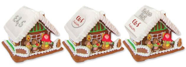 Individual gingerbread house size L with advertising