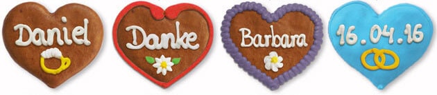 Individual Gingerbread Heart 8cm