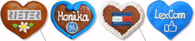 Mini Gingerbread Heart with Logo