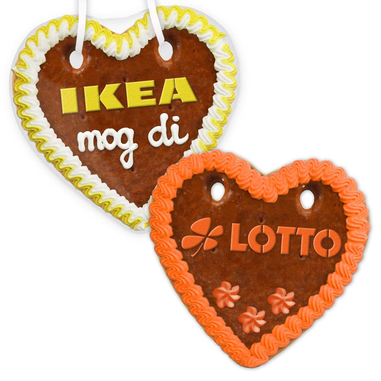 Lebkuchenherz mit Logo im Siebdruck