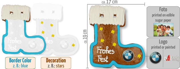 Infographic Gingerbread Boot 19cm