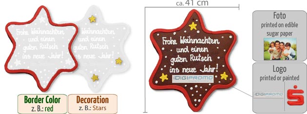 infografic gingerbread star XXL