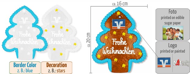 Infographic Gingerbread Christmas Tree 20cm