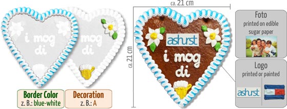 Customized Gingerbread Heart Logo