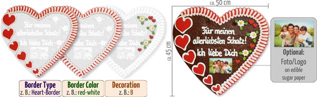 Customized Gingerbread Heart