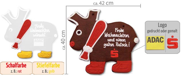 Infografik Elch aus Lebkuchen XXL