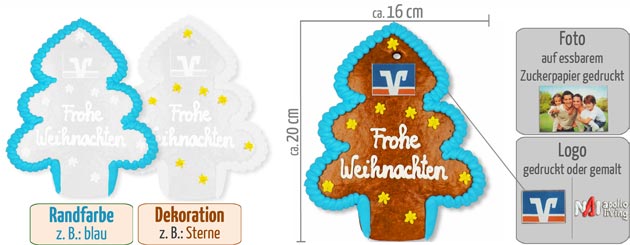 Infografik Tannenbaum Lebkuchen 20cm