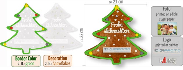 Infographic Gingerbread Christmas Tree