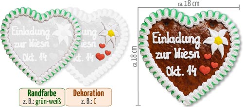 Individuelles Lebkuchenherz gestalten