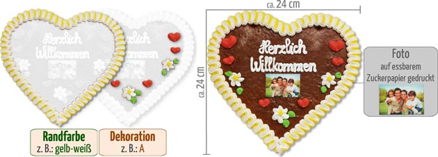 Lebkuchenherz mit Foto gestalten