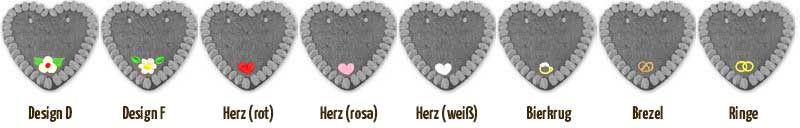 Dekorationsauswahl Lebkuchenherzen 14cm