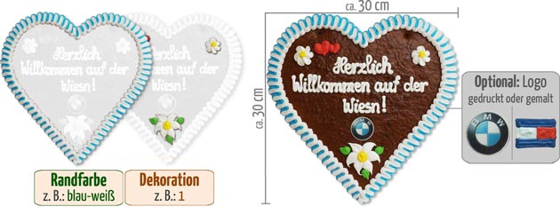 Giveaway Gingerbread Heart 30cm