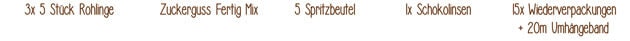 Lebkuchen verzieren Komplettset Inhalt Beschreibung