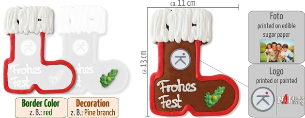 Infographic Gingerbread Boot