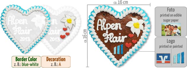 Gingerbread Heart with Logo