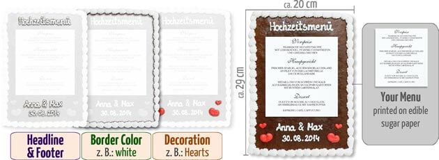 Infographic Menu Card classic