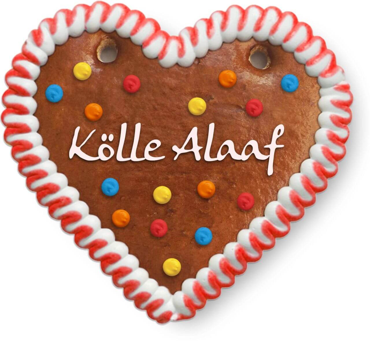 Lebkuchenherz Kölle Alaaf 12cm LebkuchenMarkt.de