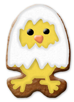 design example for blank gingerbread chick with eggshell